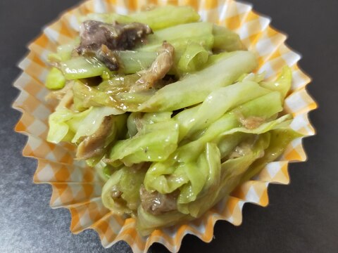 お弁当に◎キャベツとサバ味噌缶の炒めもの